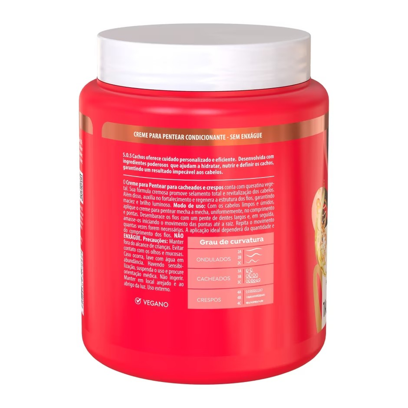 Kit Shampoo e Condicionador Litrão SOS Cachos + Gelatina Definição